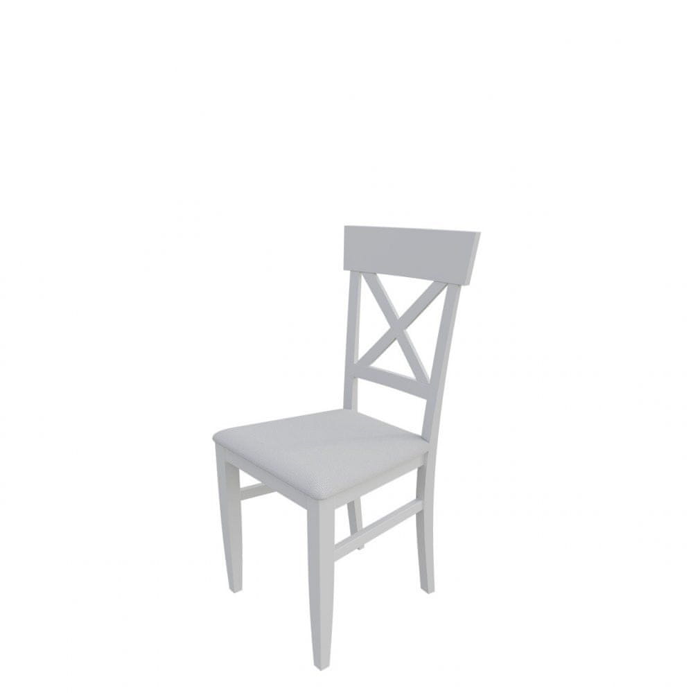 Veneti Jedálenská stolička MOVILE 39 - biela / biela ekokoža